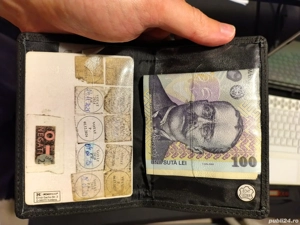 Portofel Mercedes Benz Passport Case Black Leather 14x10cm Novelty Rare Not Sold in store - imagine 2