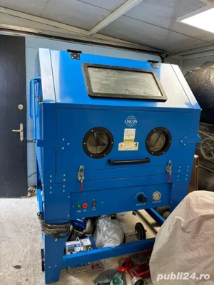 Cabina de sablare profesionala 1280 L si compresor aer industrial