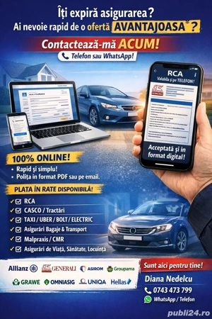 Asigurări rapide și avantajoase   totul online