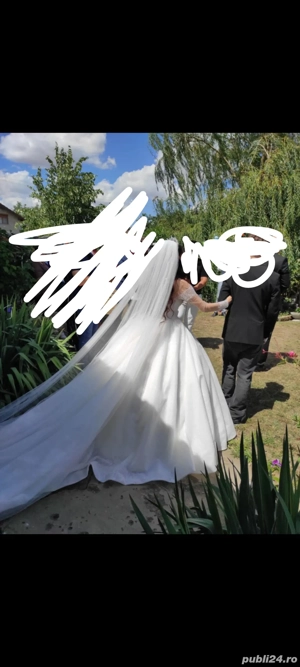 Vand rochie de mireasa S M - imagine 3