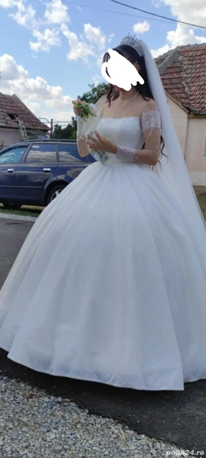 Vand rochie de mireasa S M - imagine 2