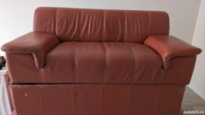 2 canapele din piele, de 2 persoane, 