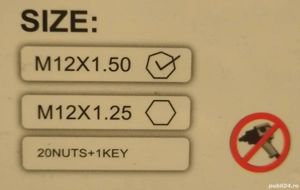 Set 20 piulite / Prezoane jante aliaj - imagine 8