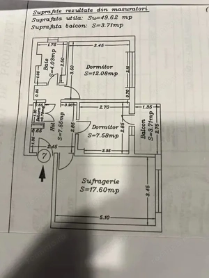 Doua camere decomandate, etajul 1. - imagine 8