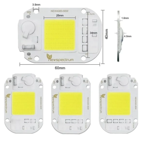 Led Cob Chip 50W AC 220V lumina rece calda neutra - imagine 2