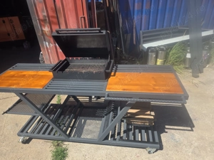 Stație BBQ Premium   Grill metalic complet, producție unicat, pentru terasă & curte