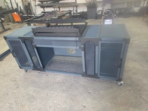 Stație BBQ Premium   Grill metalic complet, producție unicat, pentru terasă & curte - imagine 2