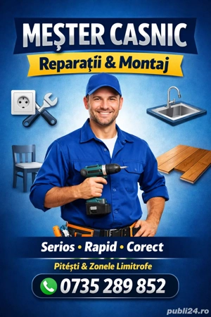 Meser casnic Pitesti reparatii si montaj la domiciliu
