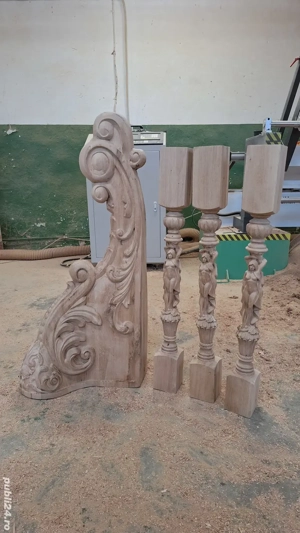 Balustri și stâlpi din lemn pentru scări 