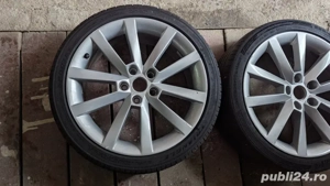 Set 4 jante cu cauciucuri 18 inch originale Skoda stare exceptionala