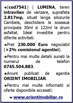 Lumina, teren intravilan 2.817mp de vanzare - imagine 3