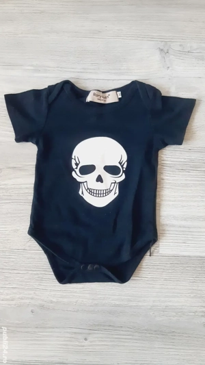 Body din Bumbac, Negru, Craniu, 80cm