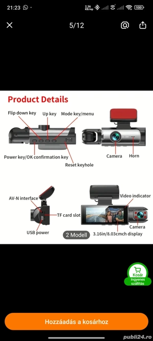 Camera auto DVR HD108