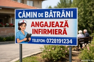 Cămin de bătrâni angajează infirmiera
