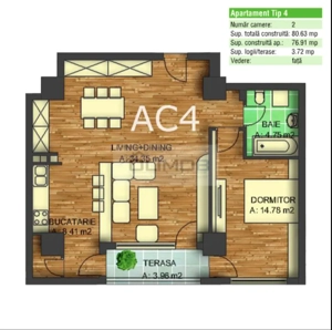 Apartament 2cam.  Belvedere Park  Zona Baba Novac Vis-a-vis Parc Alexandru Ioan Cuza fost IOR