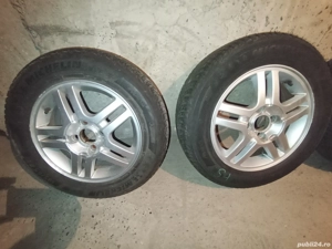 Vând 4 Jante aluminiu R15 echipate cu anvelope de iarnă 195/65/R15.   - imagine 2