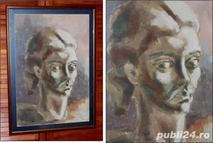 Acuarela semnata de dimensiuni mari - imagine 3