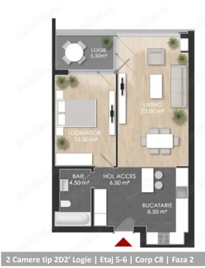 Apartament 2 camere Atria - imagine 4