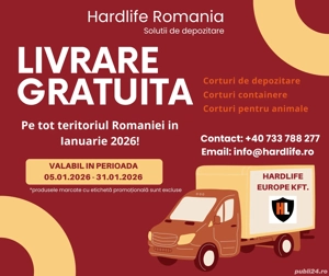 LIVRARE GRATUITĂ in Ianuarie 2026 la Hardlife Romania!  Solutii de depozitare