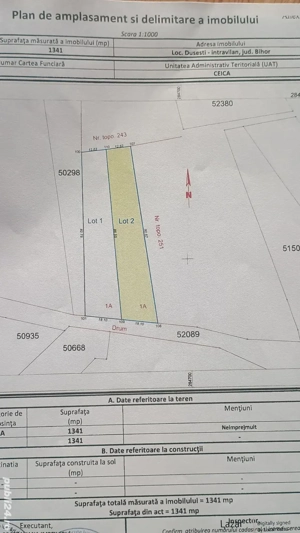 Vând teren intravilan în Dușești 1289 mp - imagine 2