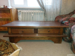 Vand Masa cafea cu 4 sertare lemn masiv