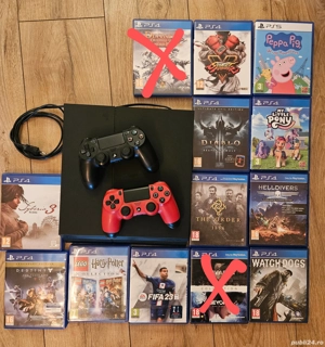 Play station 4 + 2 x controller + jocuri