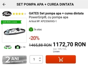 distributie+pompă apa vw golf 4//passat/audi - imagine 5