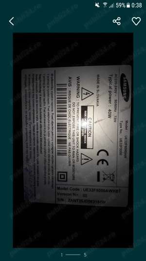 Display din UE32F5000AE-cod.CY-HF320BGSV1H functional - imagine 2