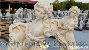 Statuetă domnița cu ulcea, galben patinat, model S16.