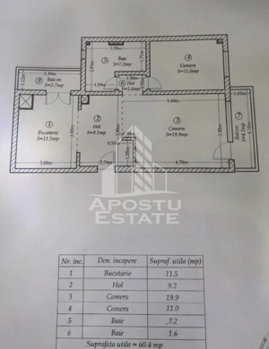 Apartament cu 2 camere, etaj intermediar, bloc nou, Aradului - imagine 14
