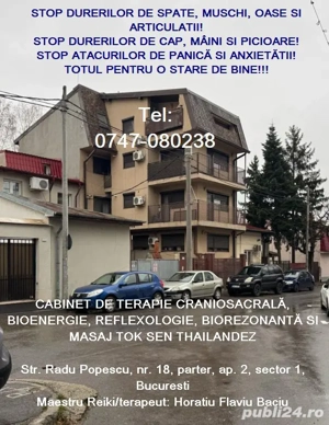 Cabinet terapii alternative, sector 1, București