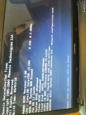 Leptop  toshiba second