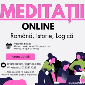 Meditații online pentru liceu -Română, Istorie, Logică