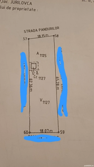 Teren intravilan 1150 mp în comuna Jurilovca, jud. Tulcea