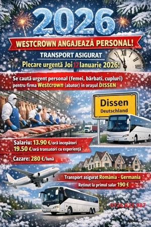 Westcrown angajeaza personal