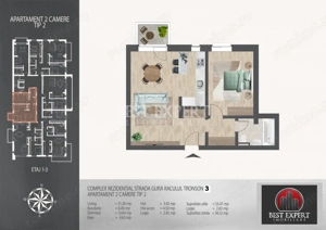 2 camere Zona Linistita -600 mt Metrou N.Teclu/Parcare Inclusa - imagine 4