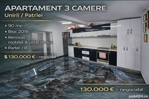 Apartament cu 3 camere in zona Unirii   Patriei   renovat mobilat utilat de lux  