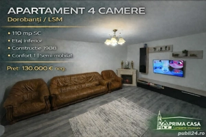 Apartament cu 4 camere in zona Dorobanti LSM   confort 1 dec sporit SC-110mp   etaj inferior  