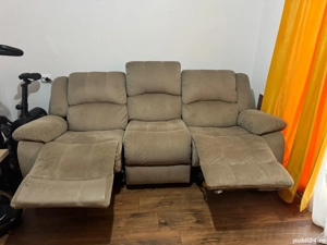 Canapea reclinere stofă Mobexpert