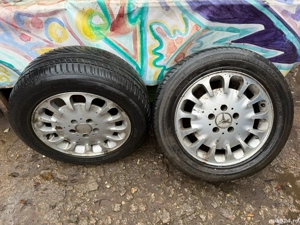 Vând set de 2 jante din aliaj originale Mercedes, echipate cu anvelope Michelin