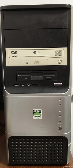 PC Retro Complet (ASRock K8NF6G-VSTA, Sempron 2600+, 1GB DDR1) HDD 500GB sata dvdrom   cd rw