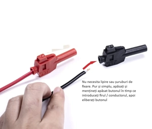 Mufa banana 4mm conectare rapida fara sudura accesorii multimetru 2buc