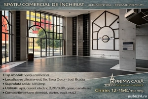 Spatiu comercial de inchiriat   ultracentral   finisaje premium   Chirie: 12-15  mp neg. 