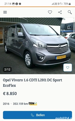 Opel vivaro 2016 cu 5 locuri 140 cp varianta cea mai lunga  - imagine 5