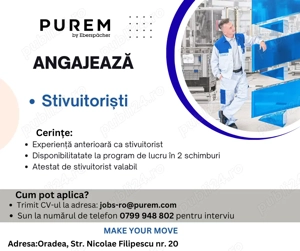 Purem Oradea angajeaza Stivuitoristi pentru incarcari si descarcari
