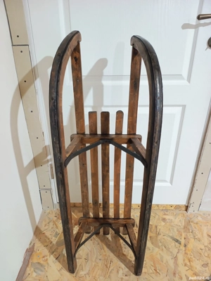 sanie lemn masiv perfecta stare  - imagine 2