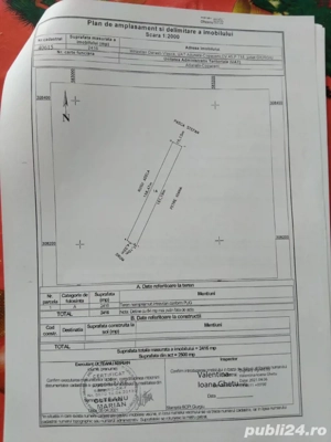  Teren de vânzare  în comuna Adunații Copaceni  județul Giurgiu tarlaua 45 parcela718 - imagine 3