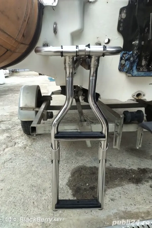 scara inox cu platforma pentru barca