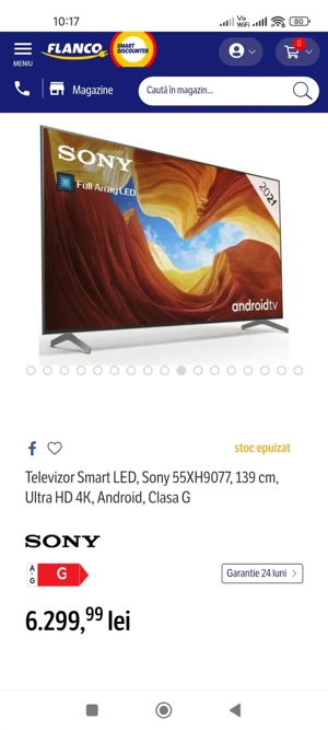 Tv Smart Sony UHD 4k 139 cm model Premium !