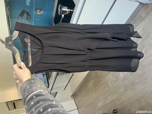 Rochie neagra midi voal 